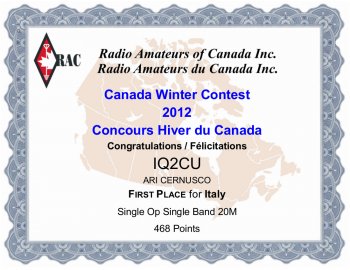 IQ2CU-Canada-Winter-Contest-2012