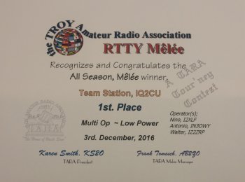 IQ2CU-TARA-RTTY-Contest-2016