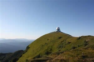 Il radar in cima al Monte Lesima, 1700m